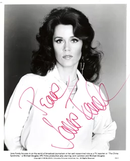 Jane Fonda autograph