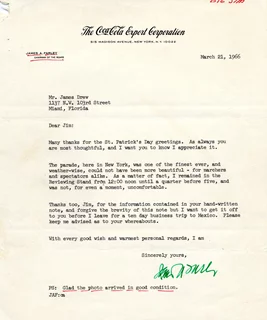 James A. Farley autograph