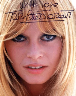Brigitte Bardot autograph