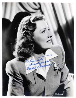 Irene Dunne autograph