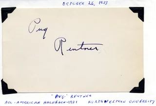 Ernest Pug Rentner autograph