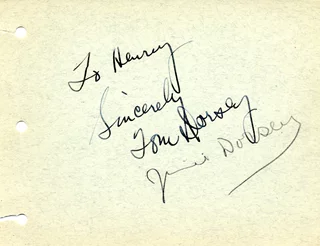 Jimmy and Tommy Dorsey autograph