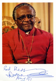 Desmond Tutu autograph