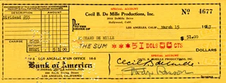 Cecil B. DeMille autograph
