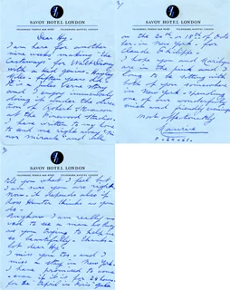 Maurice Chevalier autograph