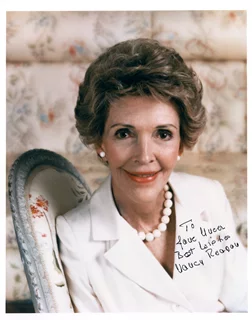 Nancy Reagan autograph