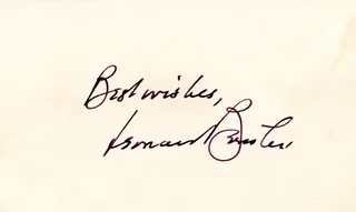 Leonard Bernstein autograph