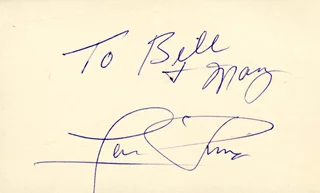 Louis Prima autograph