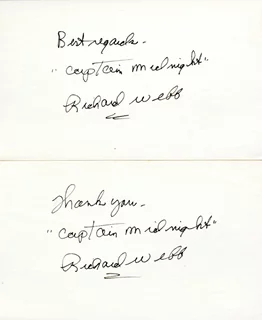 Richard Webb autograph