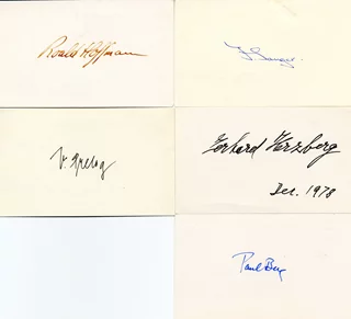 Nobel Prize Winners Collection autograph