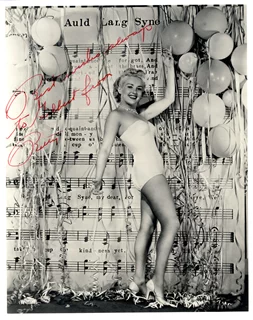 Betty Grable autograph