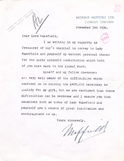 William Richard Morris autograph