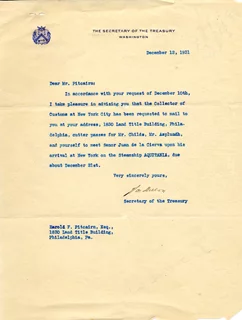 Andrew William Mellon autograph