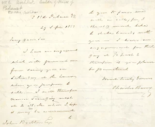 Charles Barry autograph