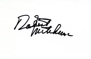 Robert Mitchum autograph