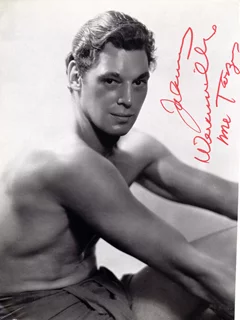 Johnny Weissmuller autograph