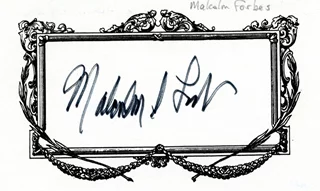 Malcolm Forbes autograph
