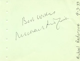 Michael Redgrave autograph