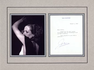 Joan Crawford autograph