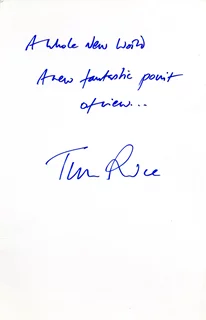 Tim Rice autograph