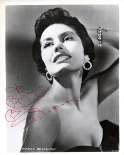 Cyd Charisse autograph