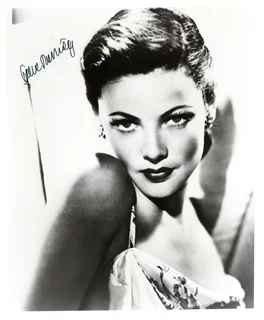 Gene Tierney autograph