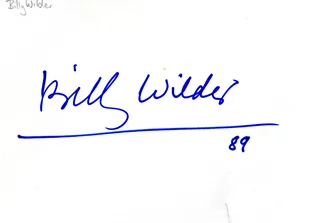 Billy Wilder autograph