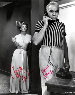 Lorne Greene & Vera Miles autograph
