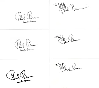 Phil Brown autograph