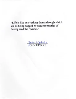 John Updike autograph