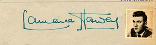 Laurence Harvey autograph