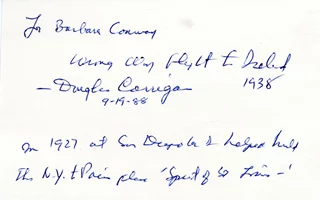 Douglas Corrigan autograph