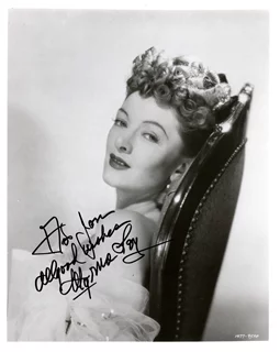Myrna Loy autograph