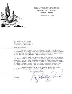 Erle Stanley Gardner autograph