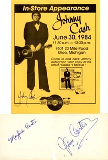 Johnny Cash & Family autograph