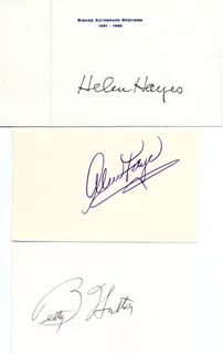 Actress Signature Lot autograph