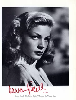 Lauren Bacall autograph