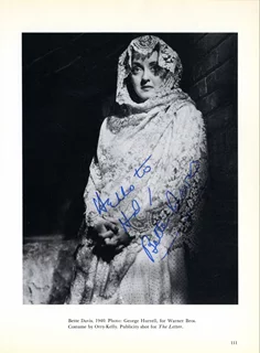 Bette Davis autograph