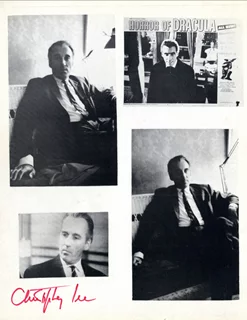 Christopher Lee autograph