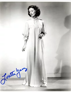 Loretta Young autograph