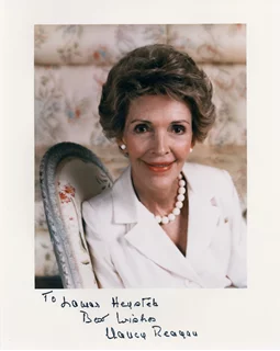 Nancy Reagan autograph