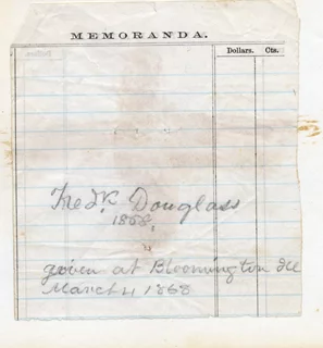 Frederick Douglass autograph