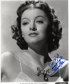 Myrna Loy autograph
