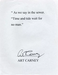 Art Carney autograph