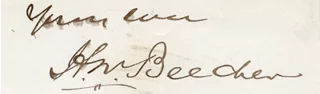 Henry Ward Beecher autograph