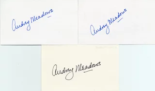 Audrey Meadows autograph