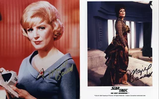 Majel Barrett autograph