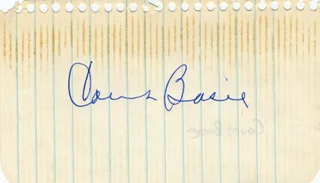 Count Basie autograph