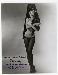 Lili St. Cyr autograph