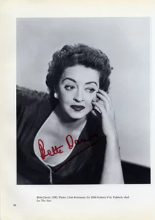 Bette Davis autograph